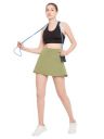 Clovia Women's High-Rise Active Skirt with Attached Shorts...