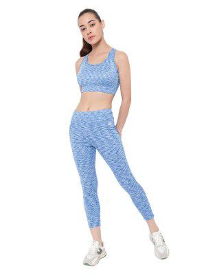 Clovia Women's High-Rise Ankle Length Active Regular Fit Tights with Side Pocket in