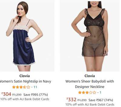 Clovia Women's Nightslip Upto 79% Off