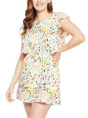 Clovia Women's Pint Me Pretty Resort Dress in White