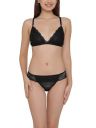 Clovia Womens Plain Lingerie Set (BP0938P1340C_Black 40C)...