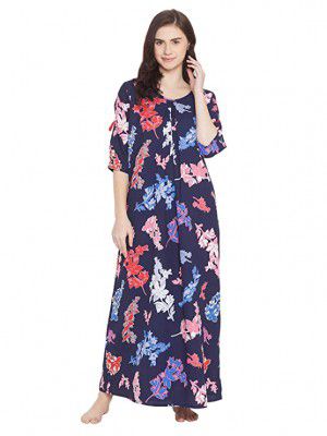 Clovia Womens Print Me Pretty Kaftan Nighty