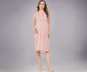 Clovia Women's Rayon Printed Maternity Short Night Dress- White...