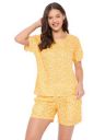 Clovia Women's Rayon Printed Top & Shorts Set...