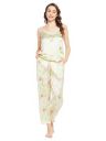 Clovia Women's Satin Emoji Print Cami Top & Pyjama Set...
