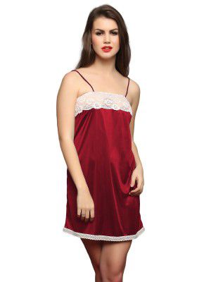 Clovia Womens Satin Nightdress and Nightshirt
