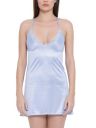 Clovia Women's Satin Solid Knee Length Babydoll...