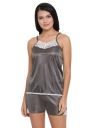 Clovia Women's Satin Solid Relaxed Sleepwear Pack of 2...