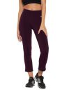 Clovia Women's Snug-Fit High Rise Active Tights in Purple...