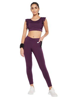Clovia Women's Snug Fit High-Rise Active Tights