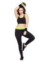 Clovia Women's Snug Fit High-Rise Active Tights with Contrast Waistband & Side Pocket in Black...