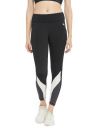 Clovia Women's Snug Fit High Rise Active Tights with Contrast Panels in Black...