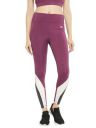 Clovia Women's Snug Fit High Rise Active Tights with Contrast Panels in Purple...