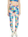 Clovia Women's Snug-Fit High-Rise Brushstroke Print Active Tights in Multi...
