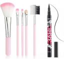 ClubBeauty Women's & Girls' 5-Piece Pink Makeup Brushes Set with Ultra-Soft Bristles | Complete Beauty Kit (Pack of 6)...
