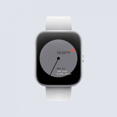 CMF by Nothing Watch Pro, 1.96 AMOLED display, BT calling with AI noise reduction (Grey Strap, Free Size)