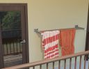 CMPAL Wall Stand for Cloth Dress Drying Dryer Stand for Balcony Steel Folding Foldable Hanging Rack Hanging Closet Stand with Clothing Rope Garment Hanger for Laundry Room, Bathroom, Balcony...