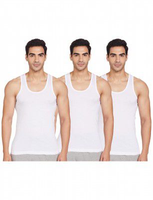 Coblue by Rupa Mens Solid Regular Fit Premium Vest (Pack of 3)