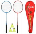 Cockatoo Economy Badminton Set, Pack of Two Racquet with 3 Shuttle & Cover, Size 27 Inch (K-Track)...