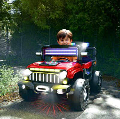 Cockatoo KX-Thar Ride-On Electric Car for Kids, Electric Jeep for Kids to Drive 2 Years 12, Red