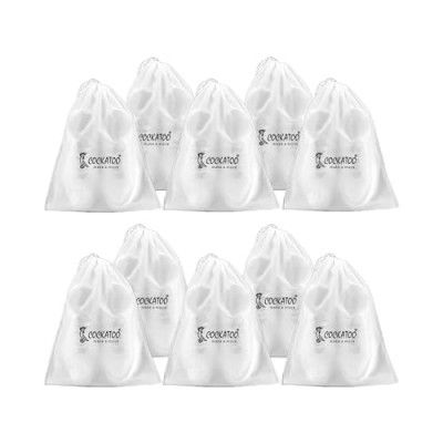 Cockatoo PE Shoe Bag for Travel & Storagev- Pack of 10 (30 x 35 CM)