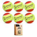 Cockatoo Rubber Cricket Tennis Ball, Construction of Tennis Ball for Cricket for Optimal Performance,Suitable for All Skill Levels. (120 Gr Per Ball-Pack of 6-Yellow Orange)...