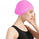 Cockatoo SC03-Long Hair Rubber Swimming Cap for Men & Women, Swimming Cap for Adults with Earcover...