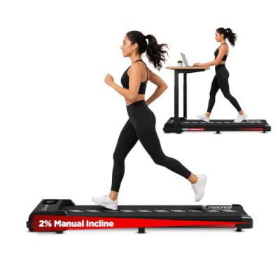 Cockatoo SmartWalk 1A Slimmest Walking Pad for Home, with Speed 1-6Km/Hr, 3HP Peak, 2-Level Incline Underdesk Treadmill (Max Weight:100 kg)