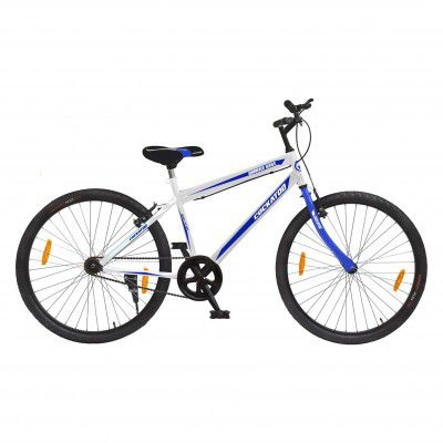 Cockatoo Wanderer Bicycle Without Gear Power Brake 26" T Road Cycle (Single Speed, Blue & White, Rigid)