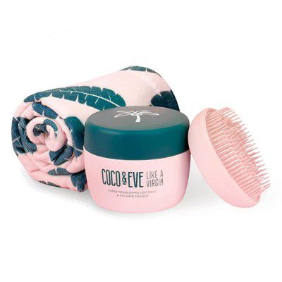 Coco & Eve That’s A Wrap Bundle. Hair Mask, Tangle Tamer and Microfiber Hair Towel Wrap for All Hair Types