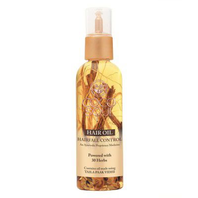 Coco Soul Hair Fall Control Ayurvedic Hair Oil with Bhringraj | Banyan Tree Roots | Hibiscus | Amla | Black Sesame & Methi - Makers of Parachute Advansed 95ml