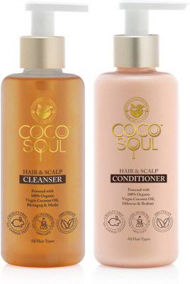 Coco Soul Hair & Scalp Cleanser & Conditioner with Coconut & Ayurveda (Parachute Advansed)  (400 ml)