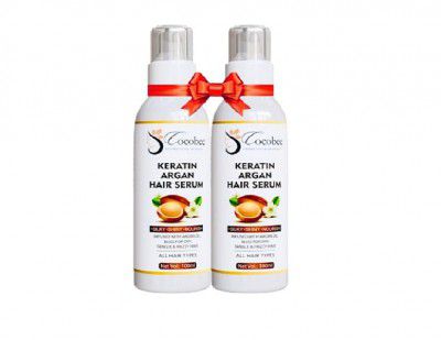 COCOBEE Keratin & Argan Oil Hair Serum Pack of 2– 200ml