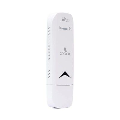 Coconut Konnect 4G Dongle with All SIM Support | Plug & Play 4G Data Card with up to 150Mbps Data Speed | Fast 4G Dongle | SIM Adapter Included (White)