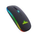 Coconut WM12 Rechargeable Wireless Mouse with RGB LED Backlit Silent Click (Black Color) 1600 DPI Ergonomic Mouse for Laptop pc Computer Gaming & Work...