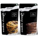 Cocosutra Cookie Dough Mix Combo Pack | Chunky Chocolate Chip & Fudgy Brownie | 440 g...