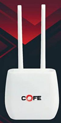 COFE CF- 4G 502 with 300Mbps Speed 4G & 5G Sim Support Wi-Fi Router, No Configuration Required, with Micro SIM Card Slot and 2 Antenna Dual_Band (512MB RAM, White) (COFE CF- 4G 502)