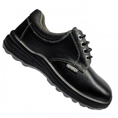 Coffer 1046 Safety Shoe | 200J Steel Toe, Leather Upper, Anti-Skid, Anti-Static, DD-PU Sole | Size 09 UK/INDIA
