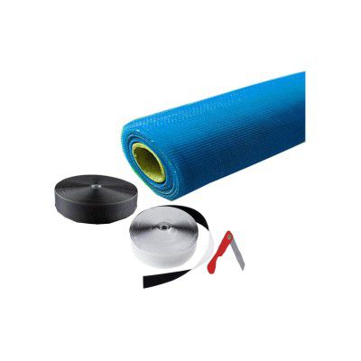 COFS Mosquito Net for Window with Fiber Glass Mesh 4/5feet(120/150cm) 47/60Inches 1 Year Guarantee Stitched (Blue Color) 200GSM Model NO:59