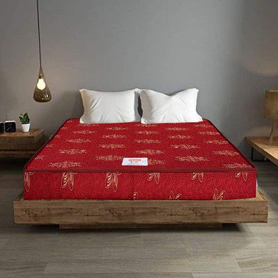 COIR FIT Beetle 4-inch Queen Size Coir Mattress (Multicolour, 75x66x4)