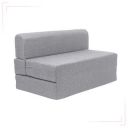 Coirfit Folding Sofa Cum Bed - Perfect for Guests - Jute Fabric Washable Cover(3 Seater) - Grey | 5' X 6' Feet...