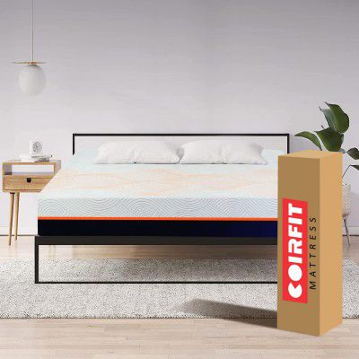 Coirfit HERB Fresh Infused Orthopedic Memory Foam, Dual Comfort, Pressure Relieving SRTX tech, Roll Pack, 8 King Size Mattress with Luxury Anti Microbial Fabric - with 2 Free Pillows (75x72x8)