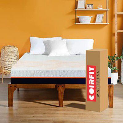 Coirfit Naturale - 100% Natural Pincore Latex Eco Friendly 7- Zone Sleeping System - 6" Single Size Mattress with All Organic Outer Fabric- with 1 Free Pillow (75"x36"x6") - Roll Pack