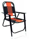 COIRFIT SMART HOMES Portable Folding Chair with Arm Rest, Stainless Steel (Set of 1) (Black)...