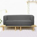 Coirfit Smart Homes Two Seater, 4' X 6' Feet Folding Sofa Cum Bed - Perfect for Guests - Jute Fabric - Grey...