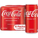 Coke Original Cold Drink Recyclable Can, 300 ml (Pack of 6)...