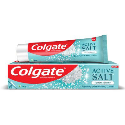 Colgate Active Salt Toothpaste, Daily Germ Protection, Pack of 200g