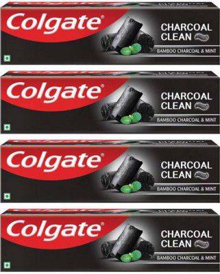 Colgate Bamboo Charcoal Clean & mint Toothpaste (480 g, Pack of 4)