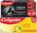 Colgate Charcoal Clean 240g Toothpaste & Lemon Fresh 240g Toothpaste (480 g, Pack of 2)...