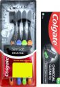 Colgate Charcoal Clean Black Gel Toothpaste with Slim Soft Charcoal Toothbrush (4 pcs)  (2 Items in the set)...